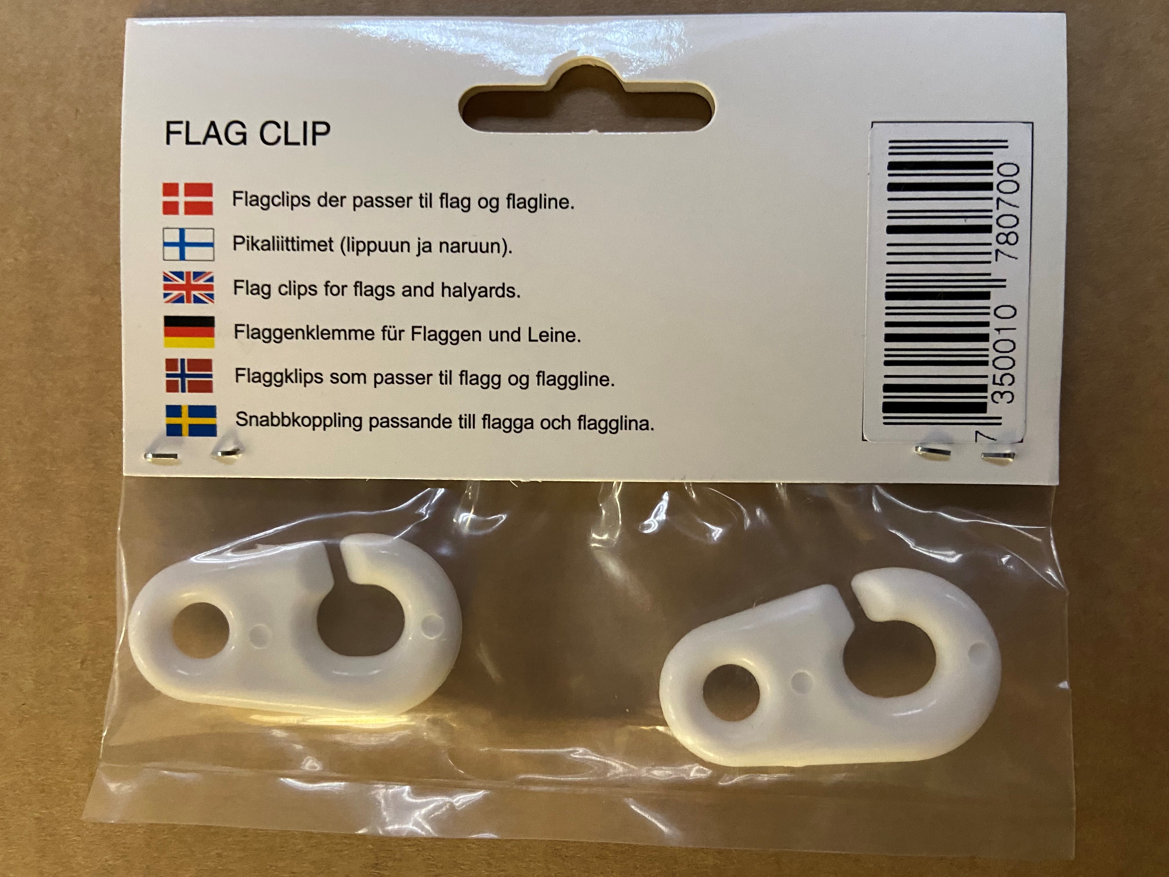 Flaggklipps plast 2-pack