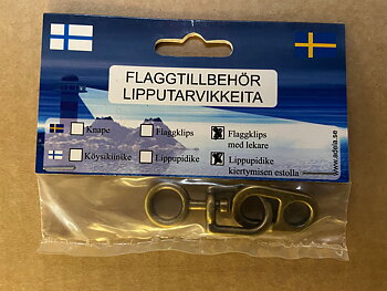 Flaggklipps med lekare, mässing