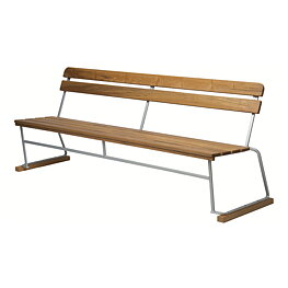 Parksoffa 5 Grythyttan 190 cm,  obehandlad teak 