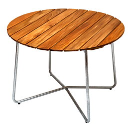 Bord 9A Grythyttan 120 cm, teak med varmförzinkat stativ
