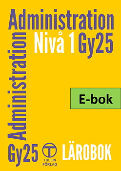 Administration Gy25 nivå 1 - Lärobok E-bok Elevlicens