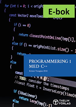Programmering 1 med C++ V2018 - Lärobok E-bok Elevlicens