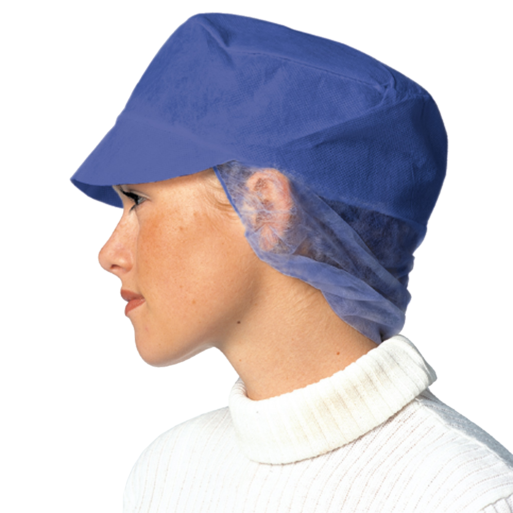 Skärmmössa Non Woven Blå -100st