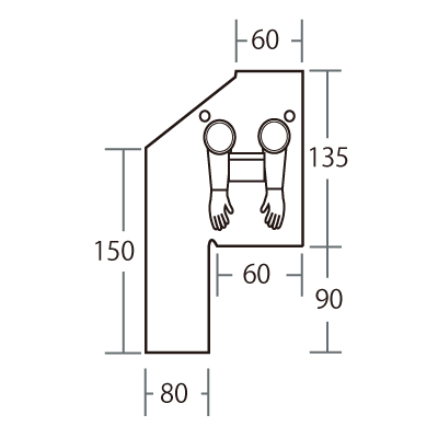 Glovebag V 10" för vertikala rör (254mm)