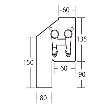 Glovebag V 10" för vertikala rör (254mm)
