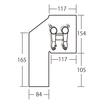 Glovebag V 24" för vertikala rör (610mm) - 2