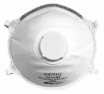 FFP3 Ventilerad Dolomite Light Cup Respirator - 10 st