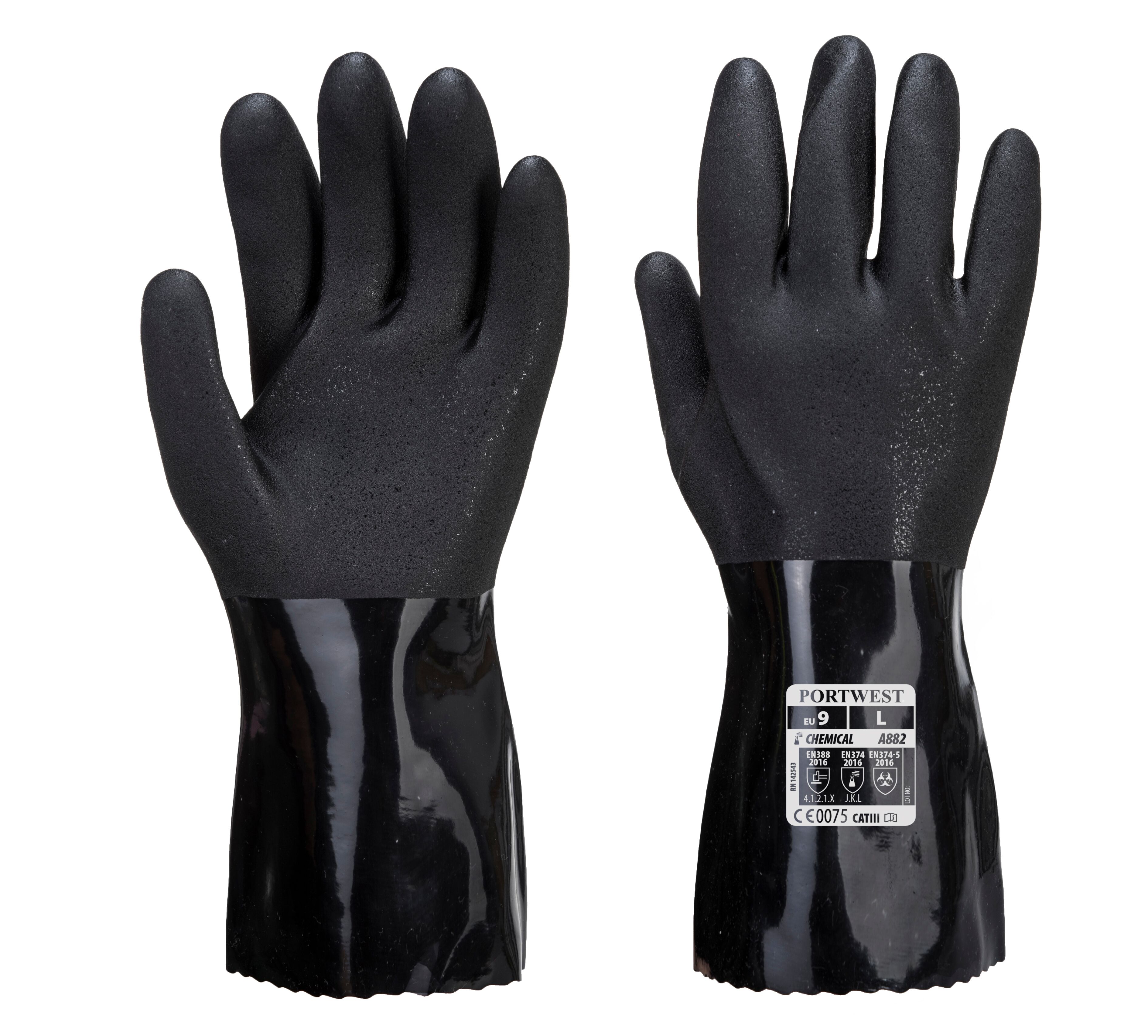 ESD PVC Chemical Gauntlet
