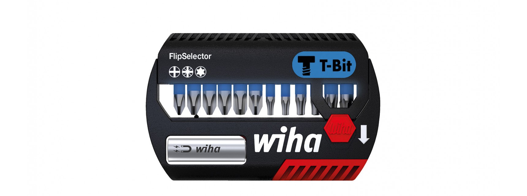 Bitsats FlipSelector T-bits 25 mm - sexkant, 13 delar 1/4"