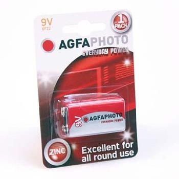 BATTERI 9V 6F22R AGFAPHOTO ZINC