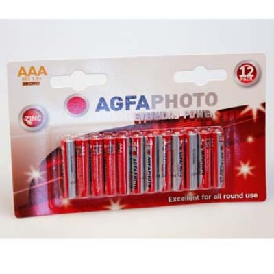 BATTERI R3 AAA 12-P AGFAPHOTO ZINC
