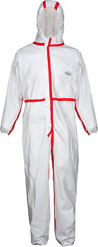 CoverStar Plus® Chemical protection coverall  - röd/vit