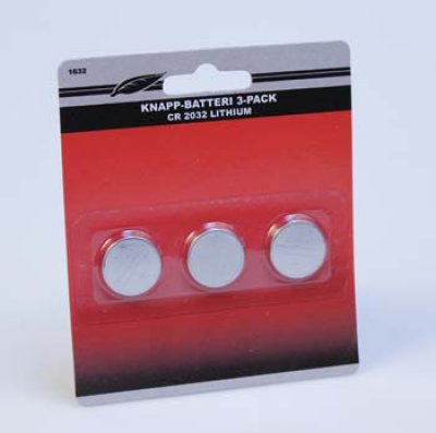 KNAPPBATTERI CR2032 3ST