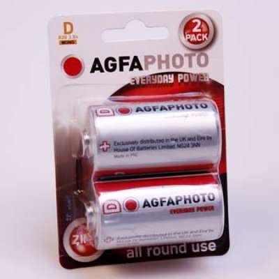 BATTERI R20 D 2-P AGFAPHOTO ZINC