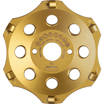 Diamantslipskål PCD 6 T 125×22.23mm