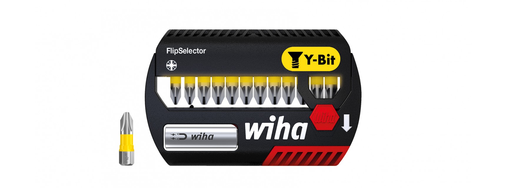 Bitsats FlipSelector Y-bits 25 mm - Pozidriv 13 delar 1/4"