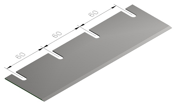 Mattstripperblad Rakt 210 x 65 x 1 mm