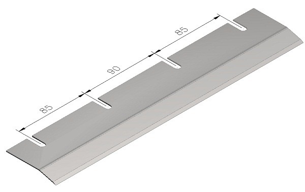 Multistripperblad Bockat 320 x 65 x 1 mm