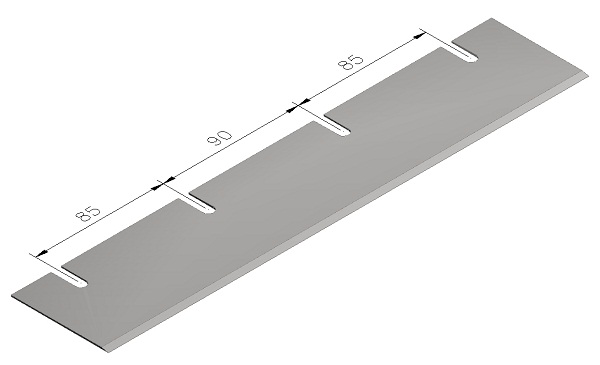 Multistripperblad Rakt 320 x 65 x 1 mm