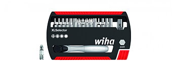 Bitssats XLSelector, standard, 25 mm - blandat 7 delar med bitsspärr, form C 6,3 (1/4")