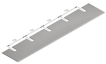 Turbostripperblad Rakt (Wolff) 350 x 65 x 1 mm