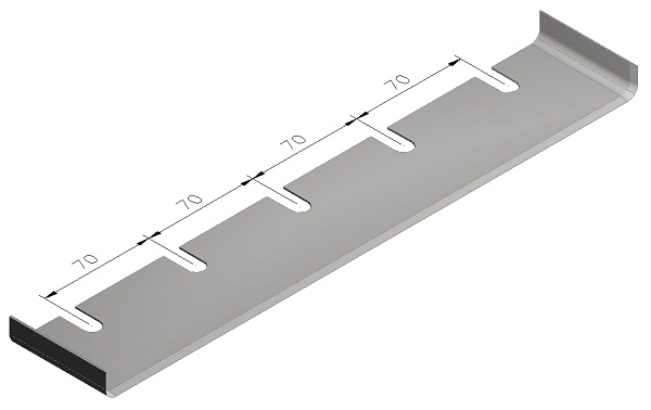 Turbostripperblad Uppvikt (Wolff) 360 x 65 x 1,5 mm