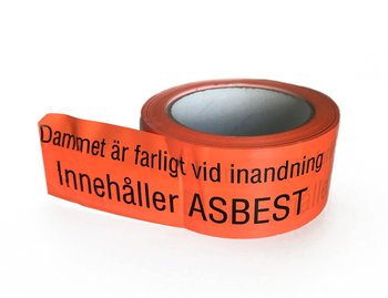 Varningstejp - asbest pvc - orange