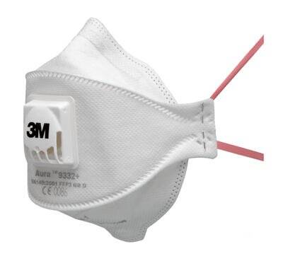 3M FFP3- Filtrerande Halvmask,  med ventil, 9332