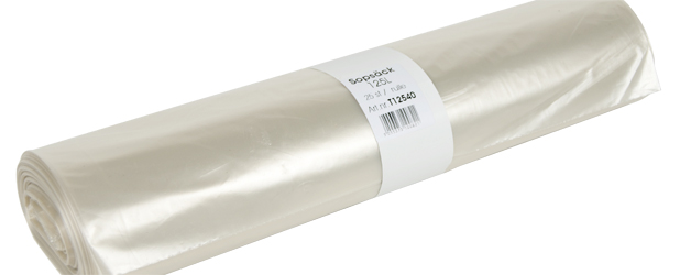Sopsäck 125 liter - Transparent 