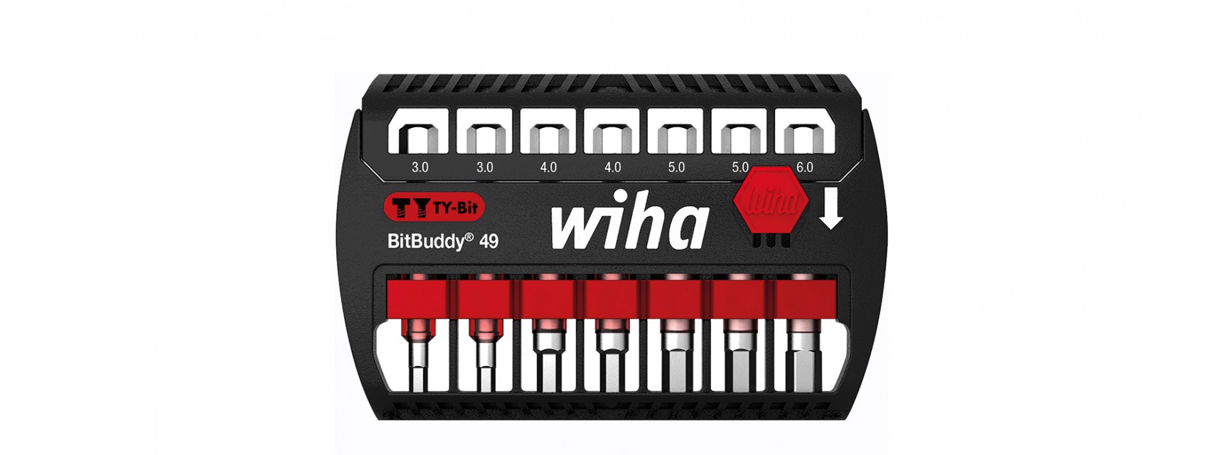 Bitssats BitBuddy® TY-bits 49 mm - Pozidriv 7 delar 1/4"