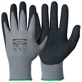 Montagehandske Polyester med nitrilbeläggning.