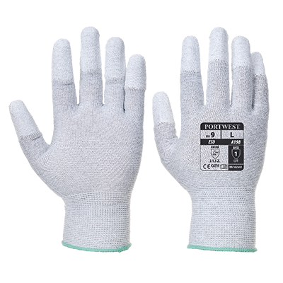 Antistatisk PU Fingertopps Handske