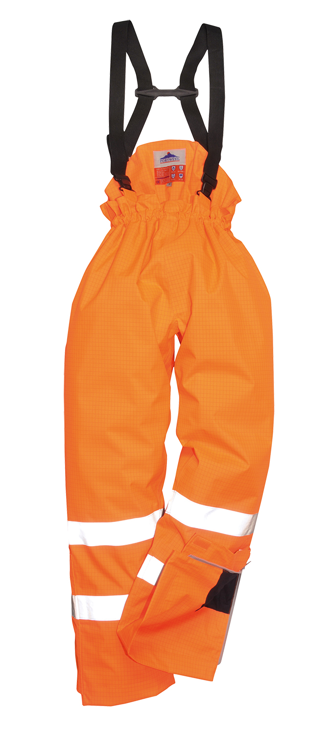 Bizflame Regn Fodrad Hi-Vis Antistatisk FR Byxa - 2