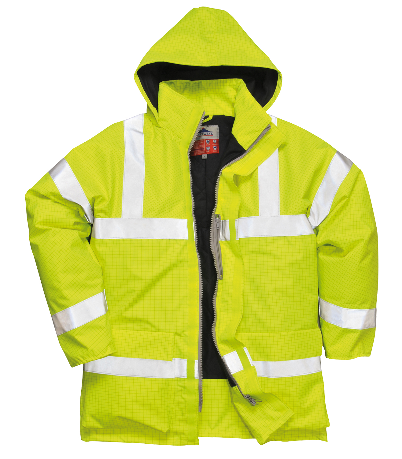 Bizflame Regn Hi-Vis Antistatisk FR Jacka