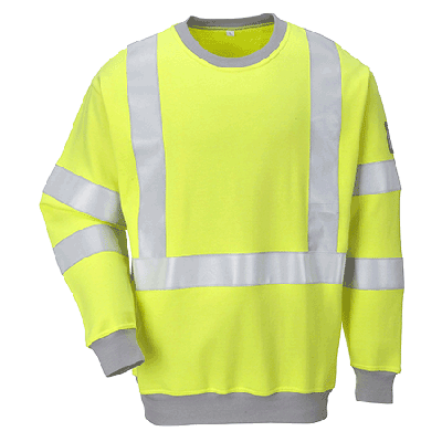 Flam Resistent Anti-Statisk Hi-Vis Sweatshirt