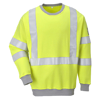 Flam Resistent Anti-Statisk Hi-Vis Sweatshirt