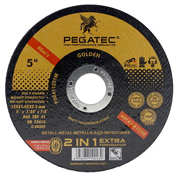 KAPSKIVA 125  X 22,23 MM - Pegatec Golden - 1mm tjock