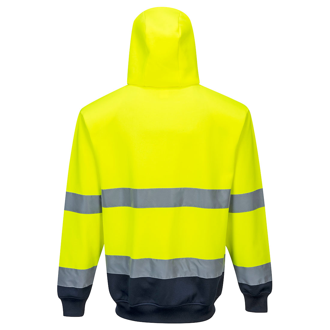 Tvåfärgad hood med blixtlås - 3