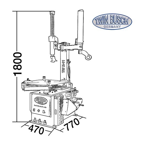 Däckmaskin med hjälparm 230V / 400V - 7