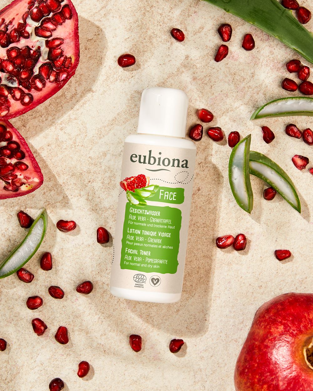 Eubiona Ekologiskt Ansiktsvatten Aloe Vera & Granatäpple 100 ml - 3