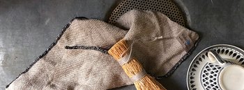 Disktrasa Lila med oblekt fåll - Växbo Lin