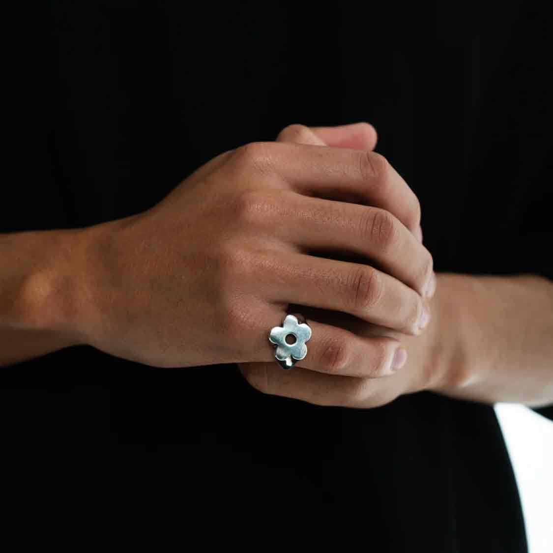 TwoJeys - Flower Ring Plata - 4