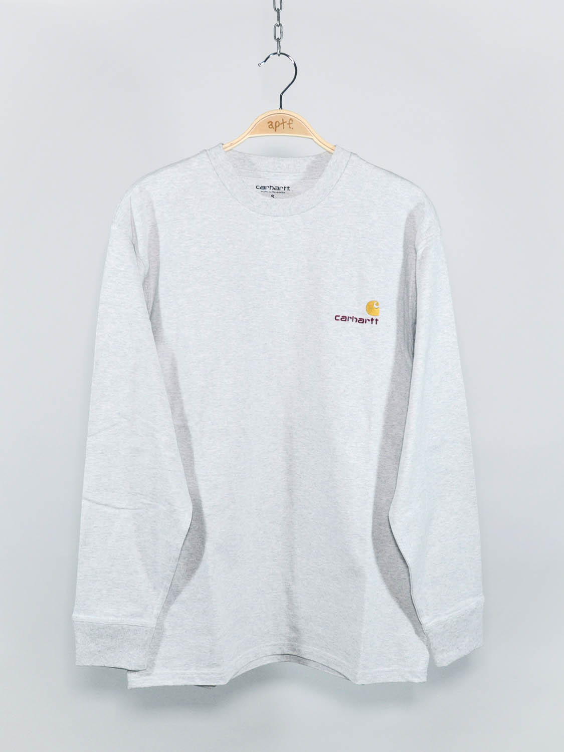 Carhartt WIP - Organic American Script Long Sleeve Ash Heather