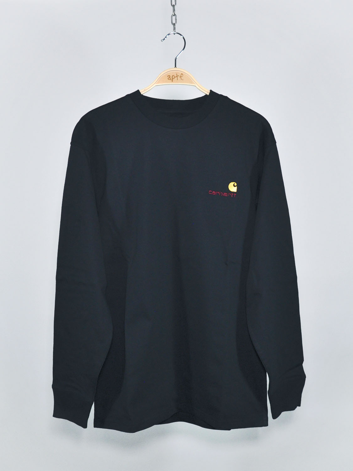 Carhartt WIP - Organic American Script Long Sleeve Black
