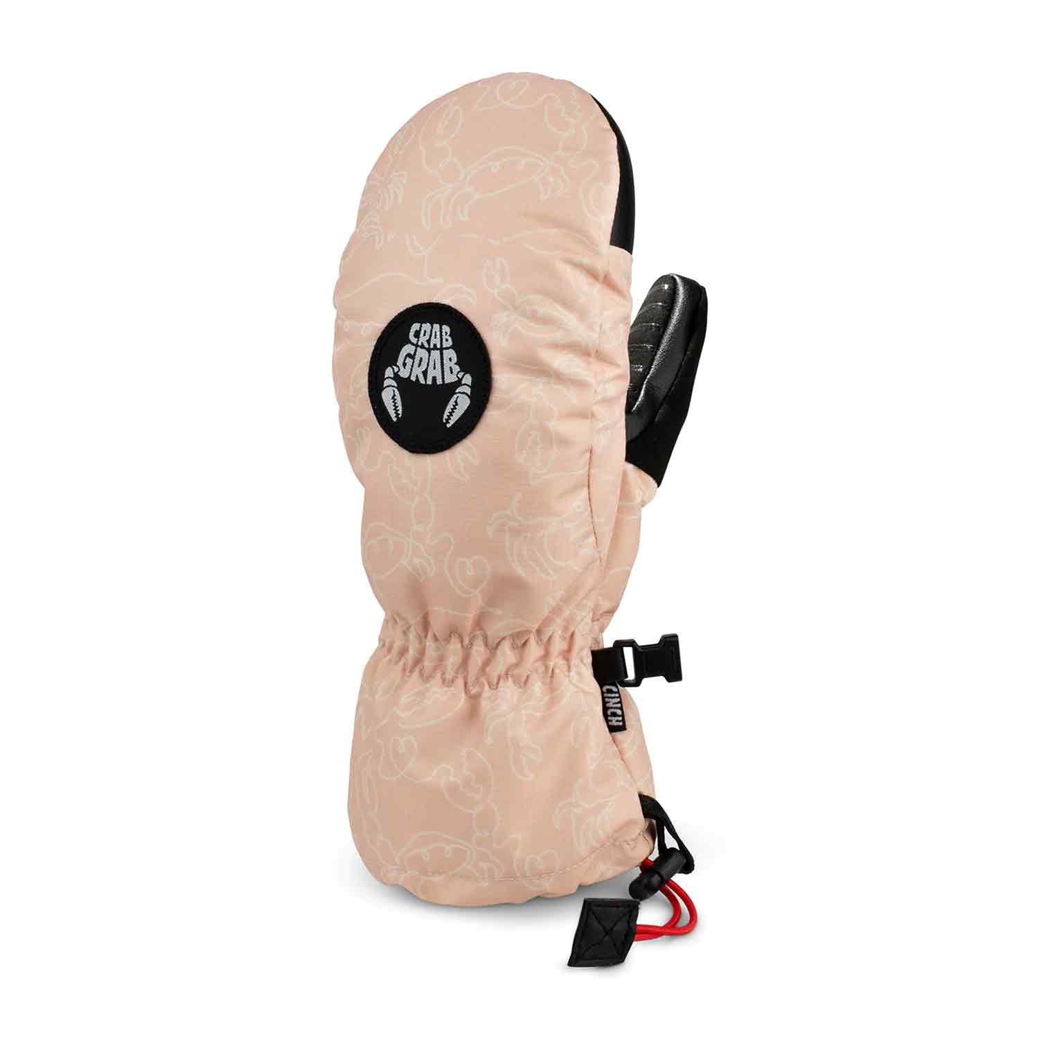 Crab Grab - Cinch Mitt Crab Doodle Pink (Youth)  23/24