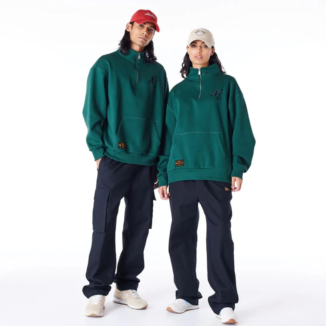 New Era - Lifestyle Quarter Zip Sweater Beige - 2