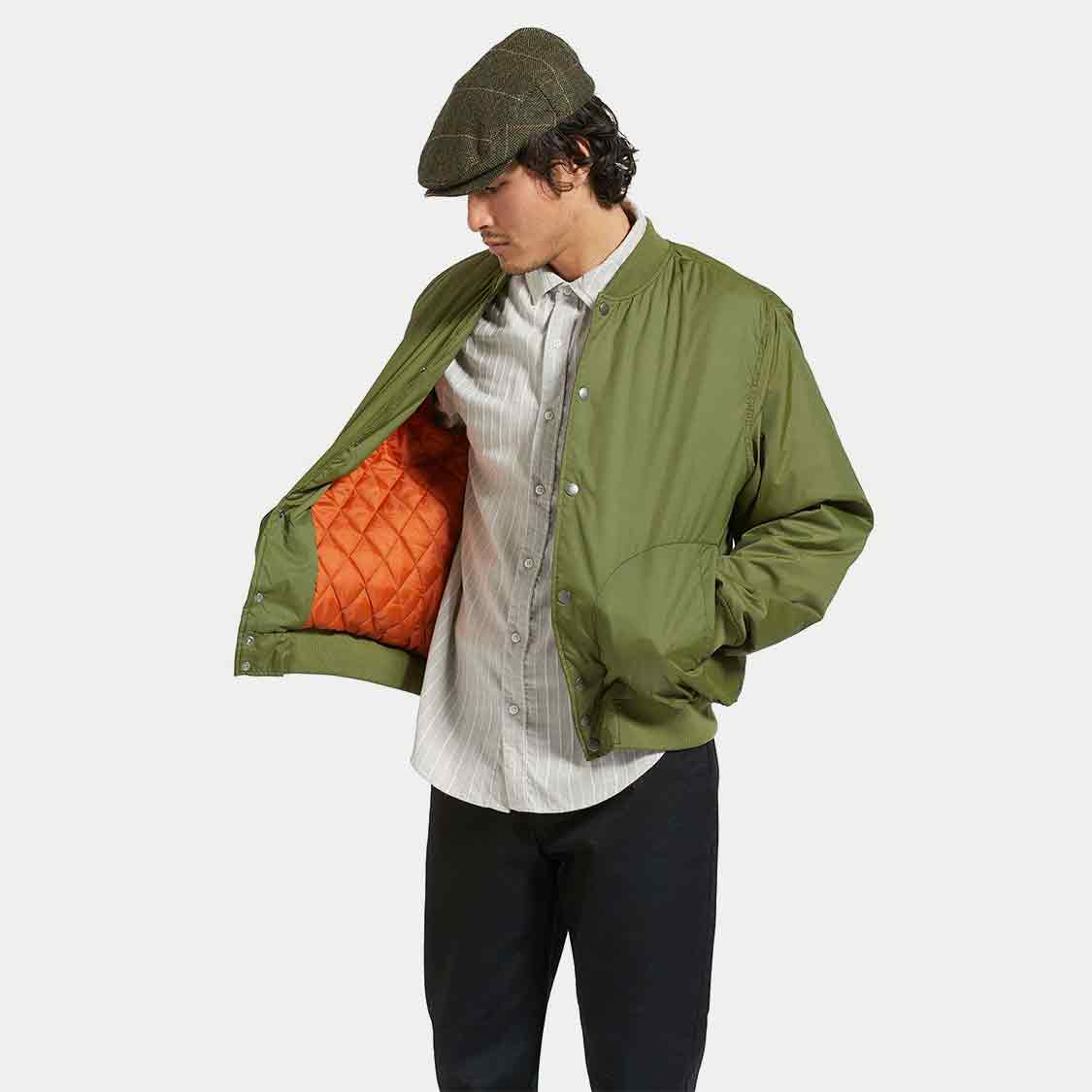 Brixton - Dillinger Flight Bomber Jacket Cypress Green - 3