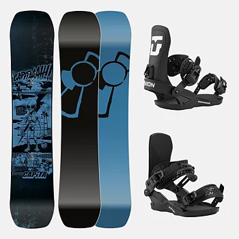 Capita x Union Snowboard Set - Youth Brigade 138 + Ranger Black M