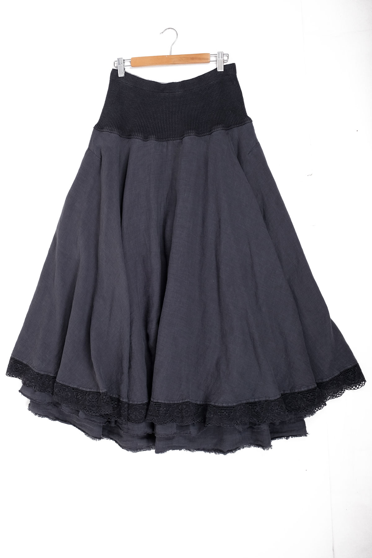 Stella - double layered linen skirt - Aurea Vita