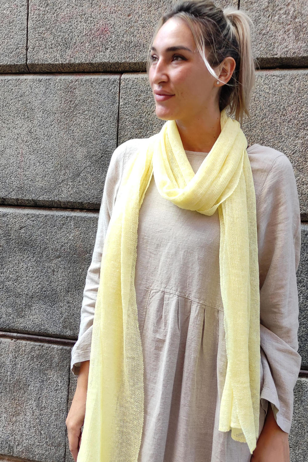 Pale sales yellow scarf